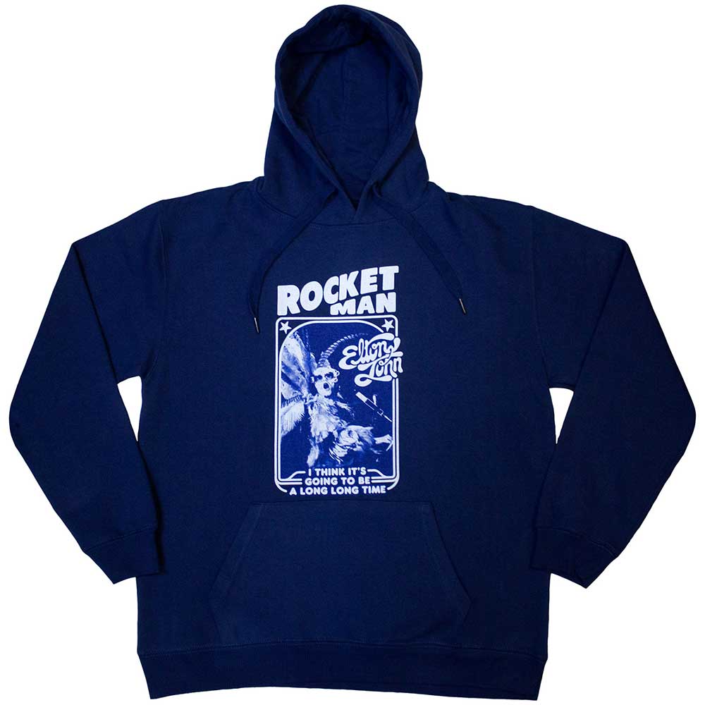 Elton John Pullover Hoodie: Rocketman - Feather Suit Mono product image 1