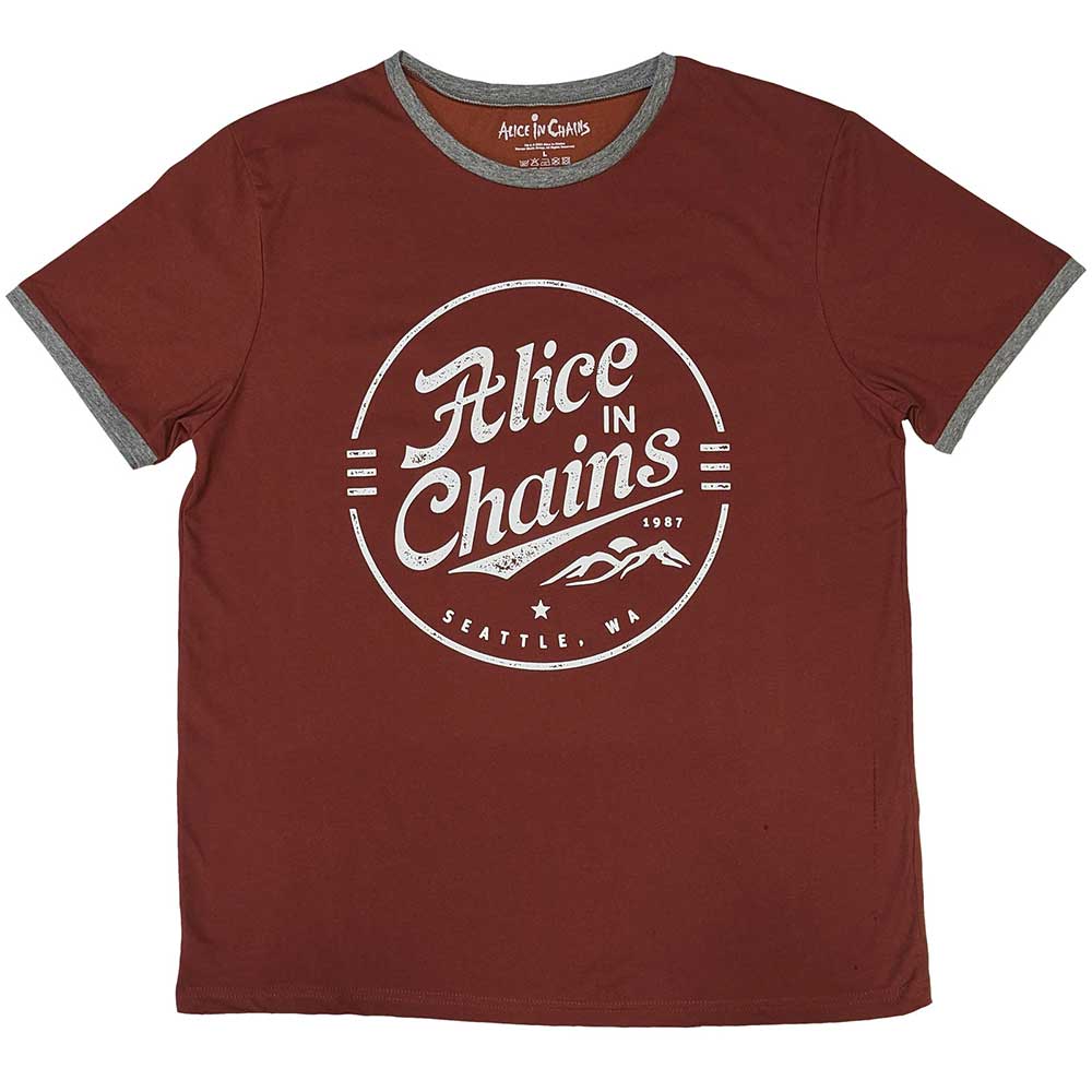 Alice In Chains Ringer T-Shirt: Circle Emblem product image 1