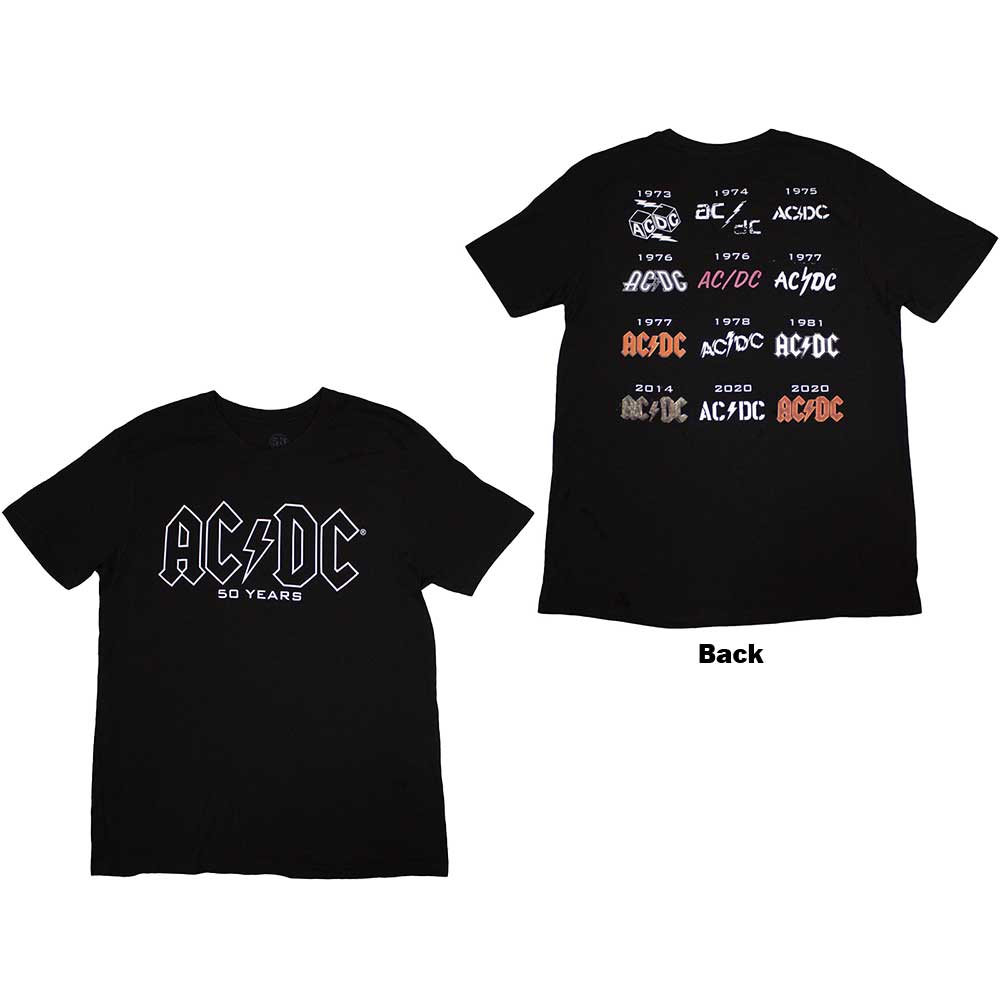 AC/DC T-Shirt: Logo History (Back Print) product image 2