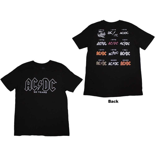 AC/DC T-Shirt: Logo History (Back Print) product image 2