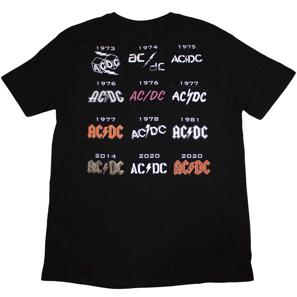 AC/DC T-Shirt: Logo History (Back Print) product image 3