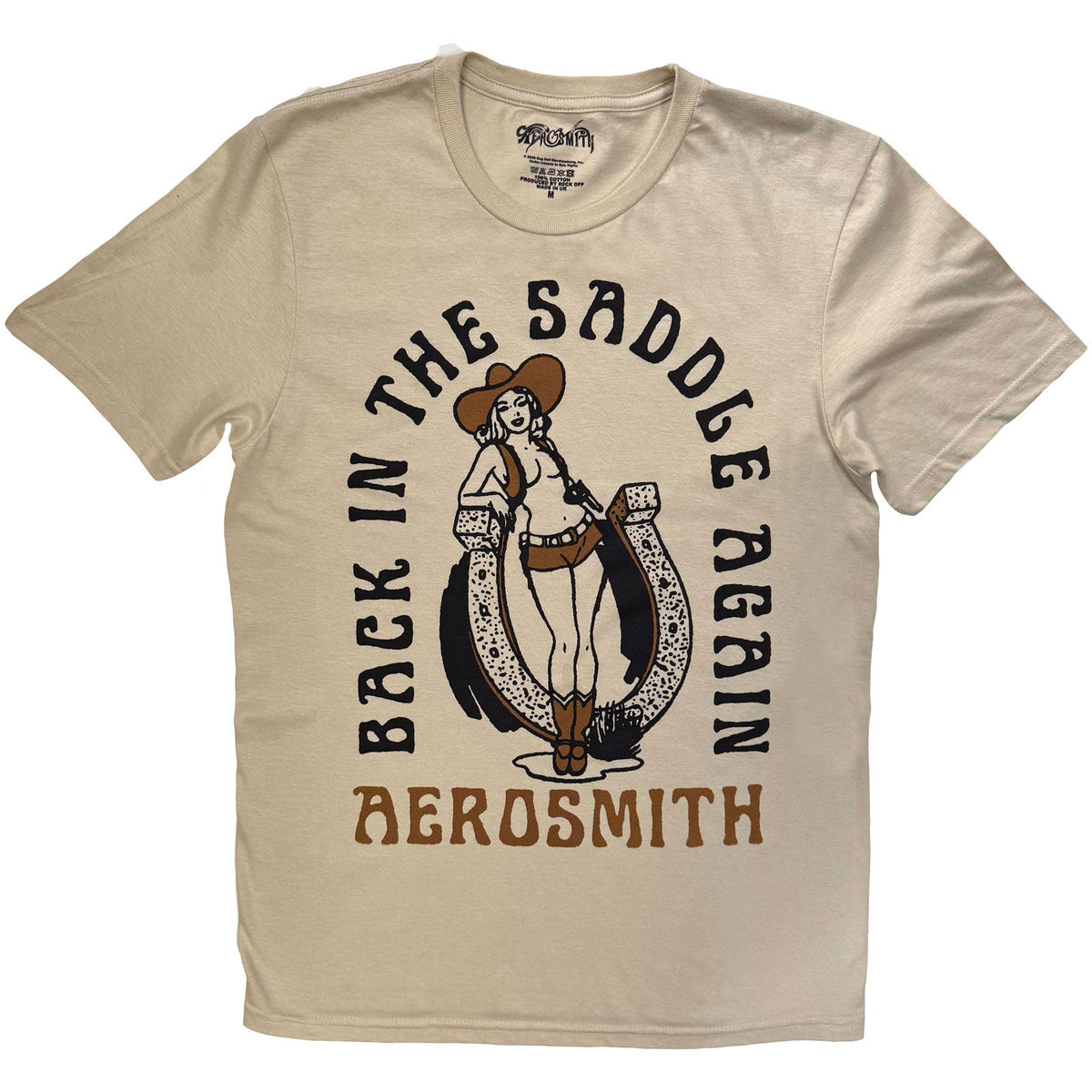 Aerosmith T-Shirt: Back In The Saddle (Sand) product image 1