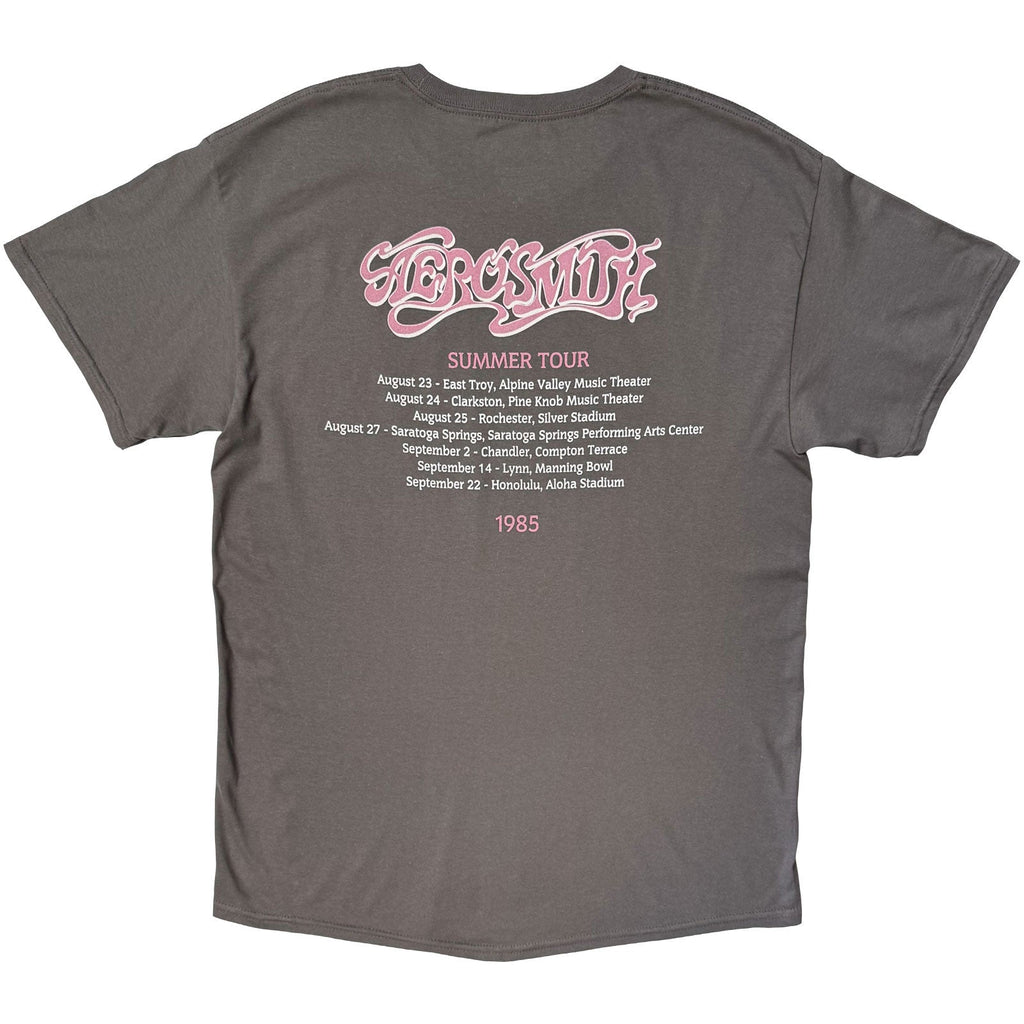 Aerosmith T-Shirt: Summer Tour '85 (Charcoal Grey) (Back product image 2