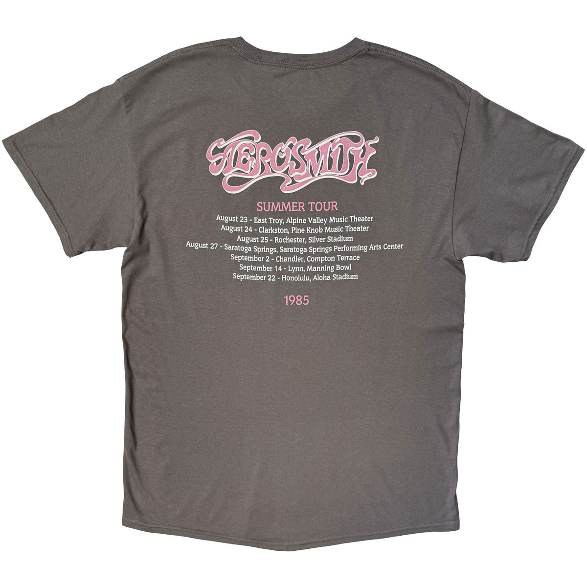Aerosmith T-Shirt: Summer Tour '85 (Charcoal Grey) (Back product image 2