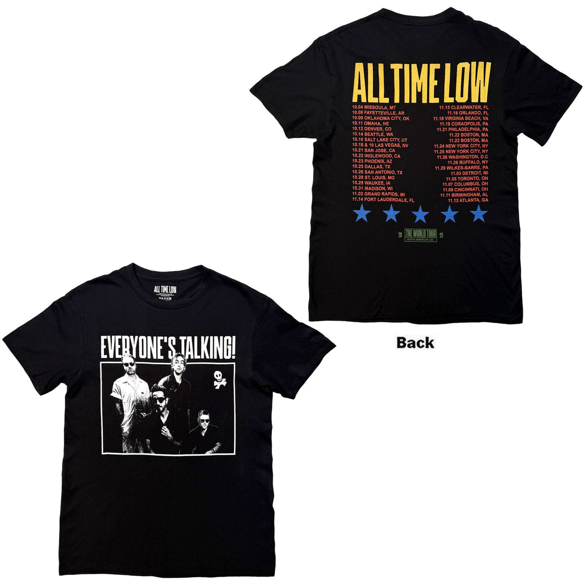 All Time Low T-Shirt: Everyones Talking World Tour (Black) product image 1