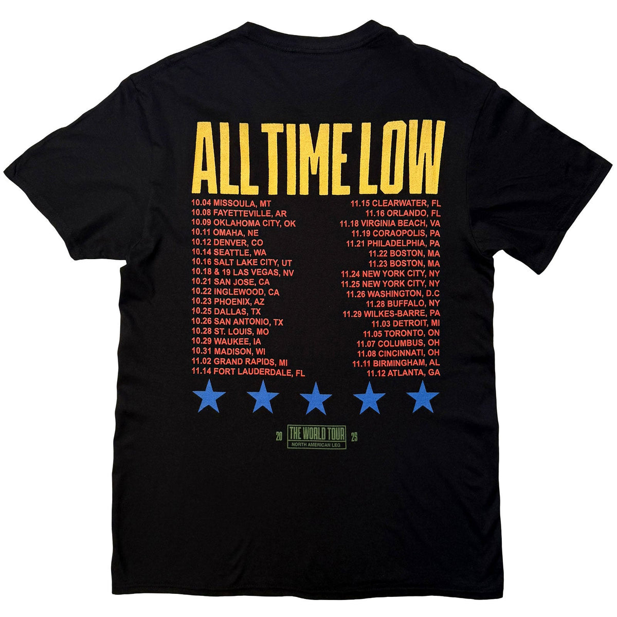 All Time Low T-Shirt: Everyones Talking World Tour (Black) product image 2
