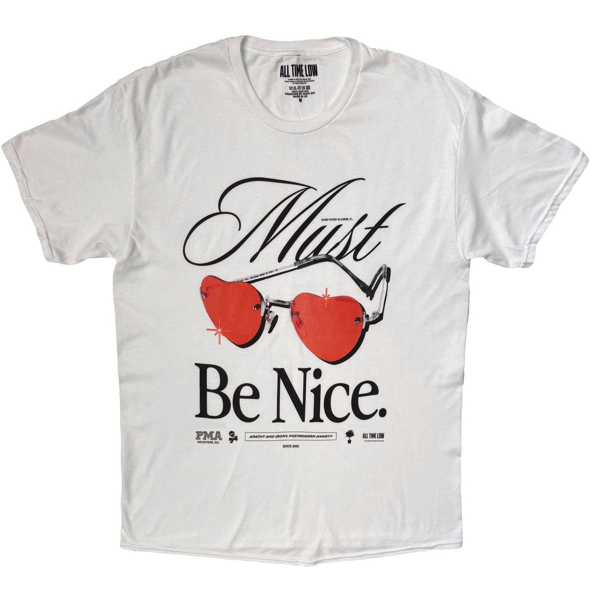All Time Low T-Shirt: Must Be Nice Glasses (White) product image 1