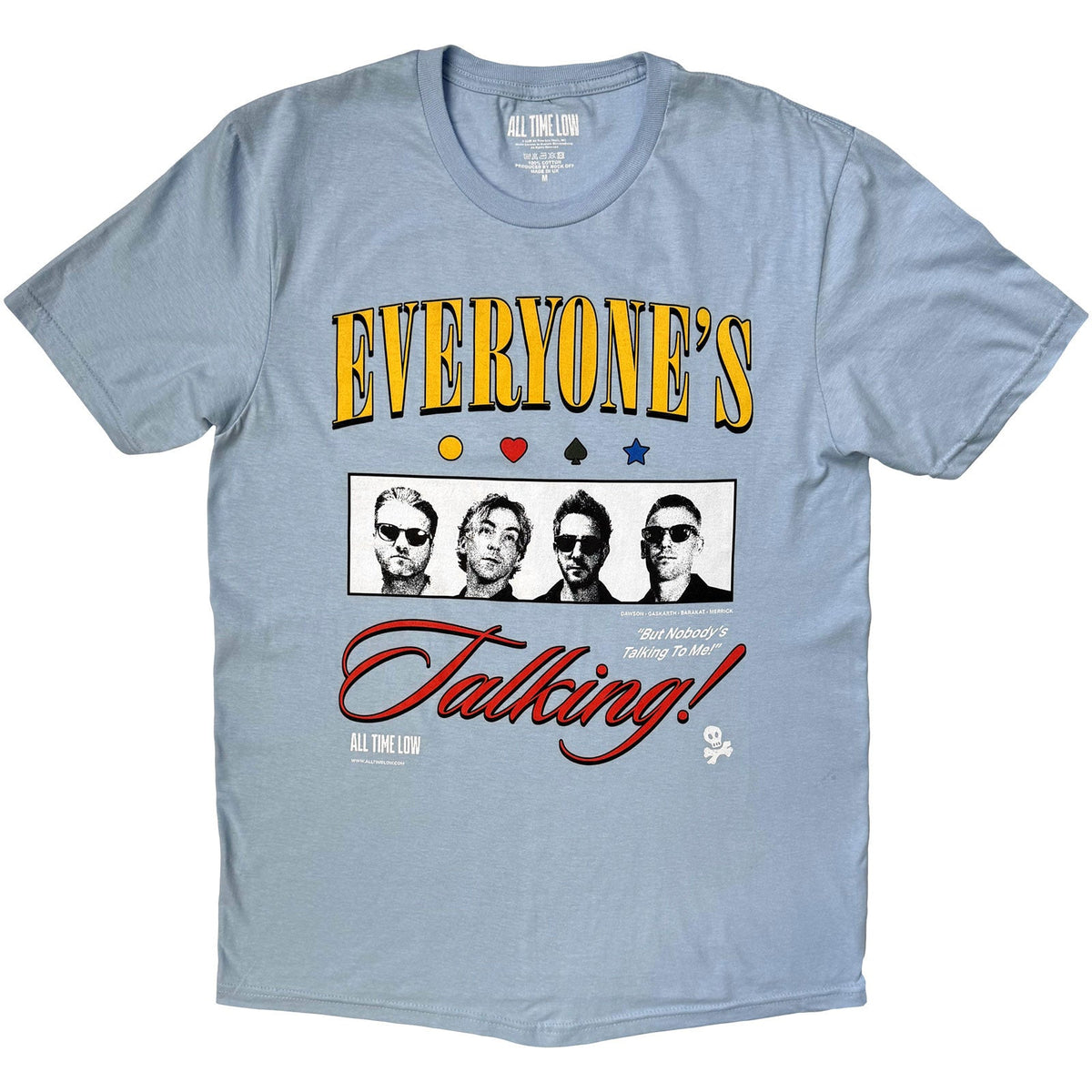 All Time Low T-Shirt: Everyone's Talking Photo (Light Blue) product image 1