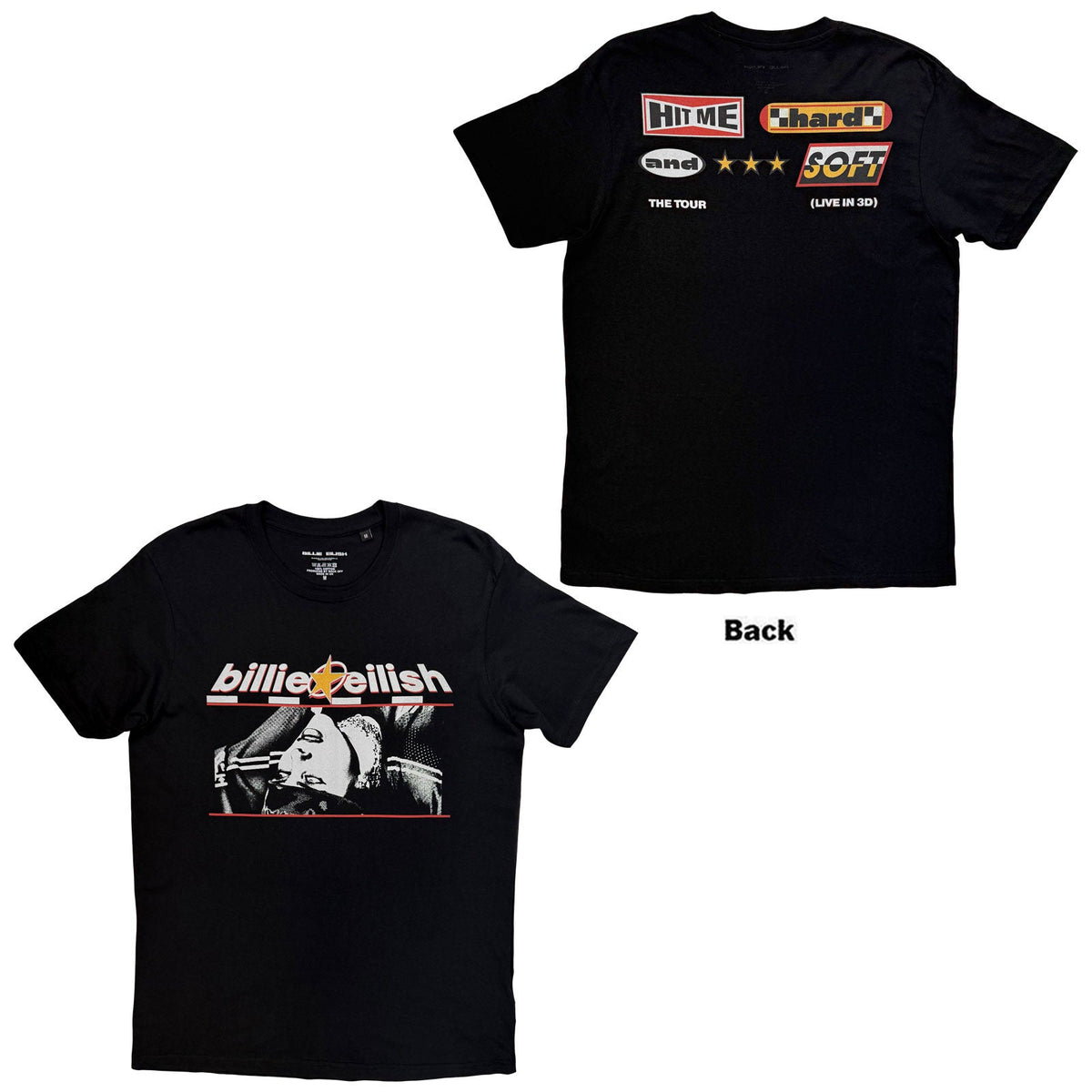 Billie Eilish T-Shirt: Racer Graphic (Black) (Back Print) product image 1