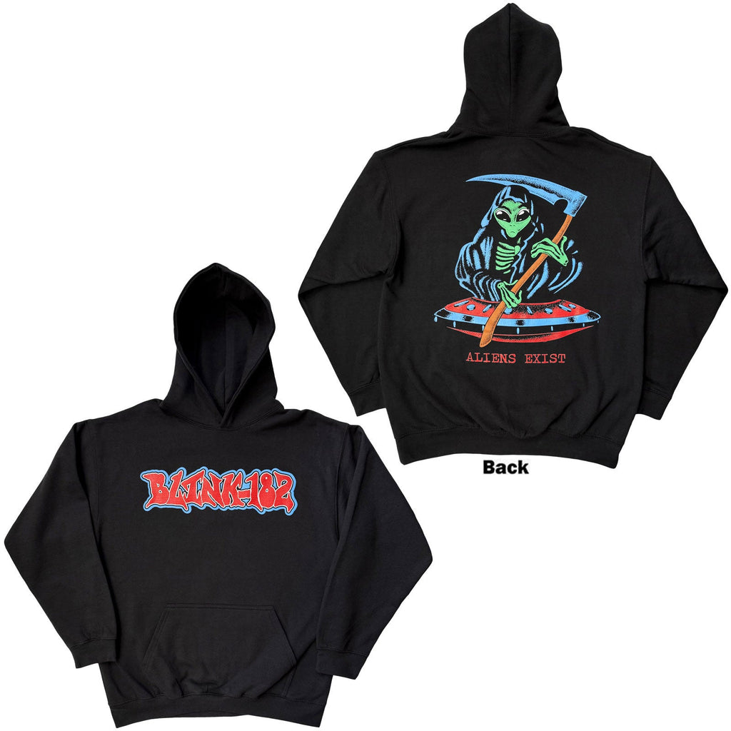 Blink-182 Pullover Hoodie: Alien Reaper (Black) (Back Print) product image 1