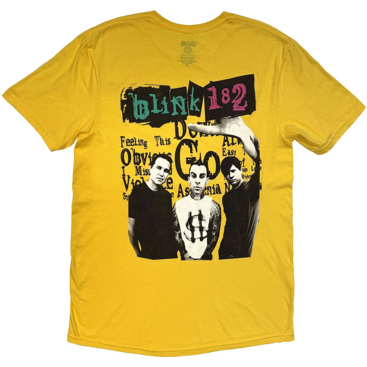 Blink-182 T-Shirt: Collage (Yellow) (Back Print) product image 2