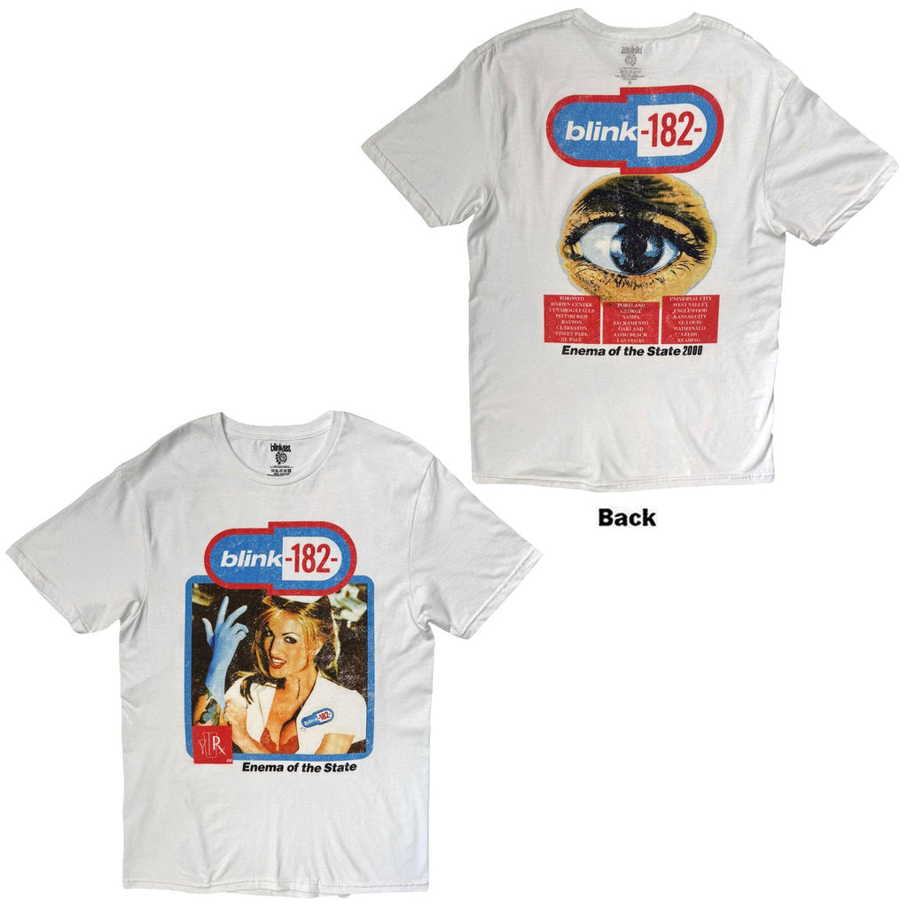 Blink-182 T-Shirt: Enema Of The State (White) (Back Print) product image 1
