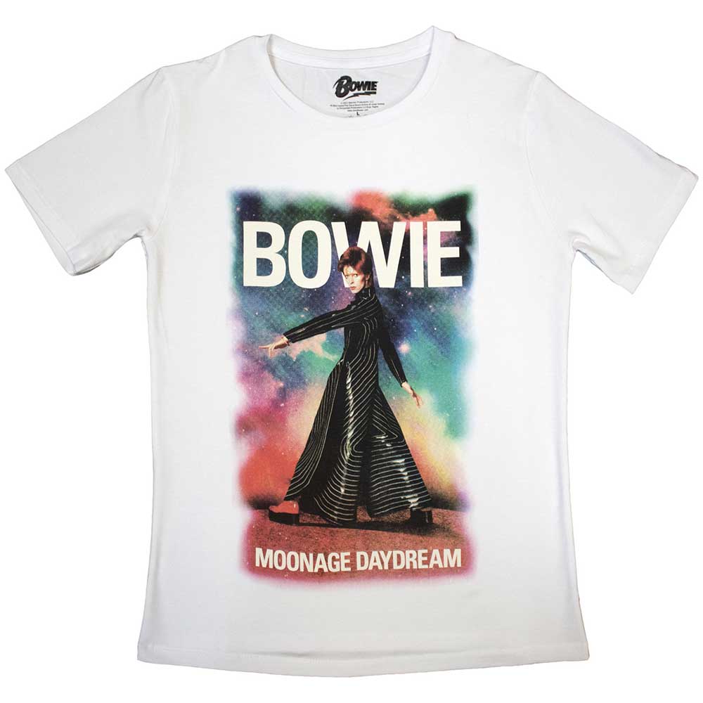 David Bowie Ladies Slim Fit T-Shirt: Moonage 11 Fade product image 4