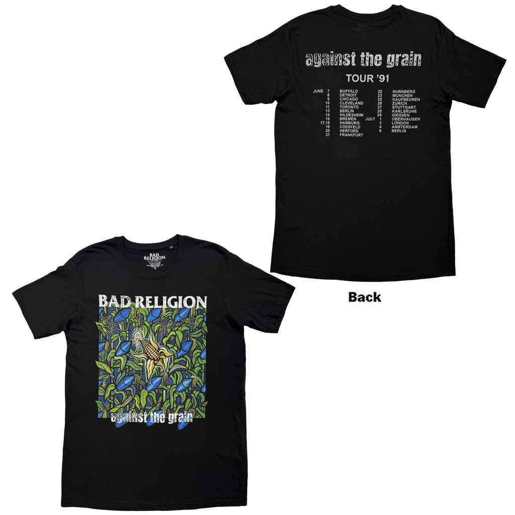 Bad Religion T-Shirt: Against The Grain (Black) (Back Print) product image 1