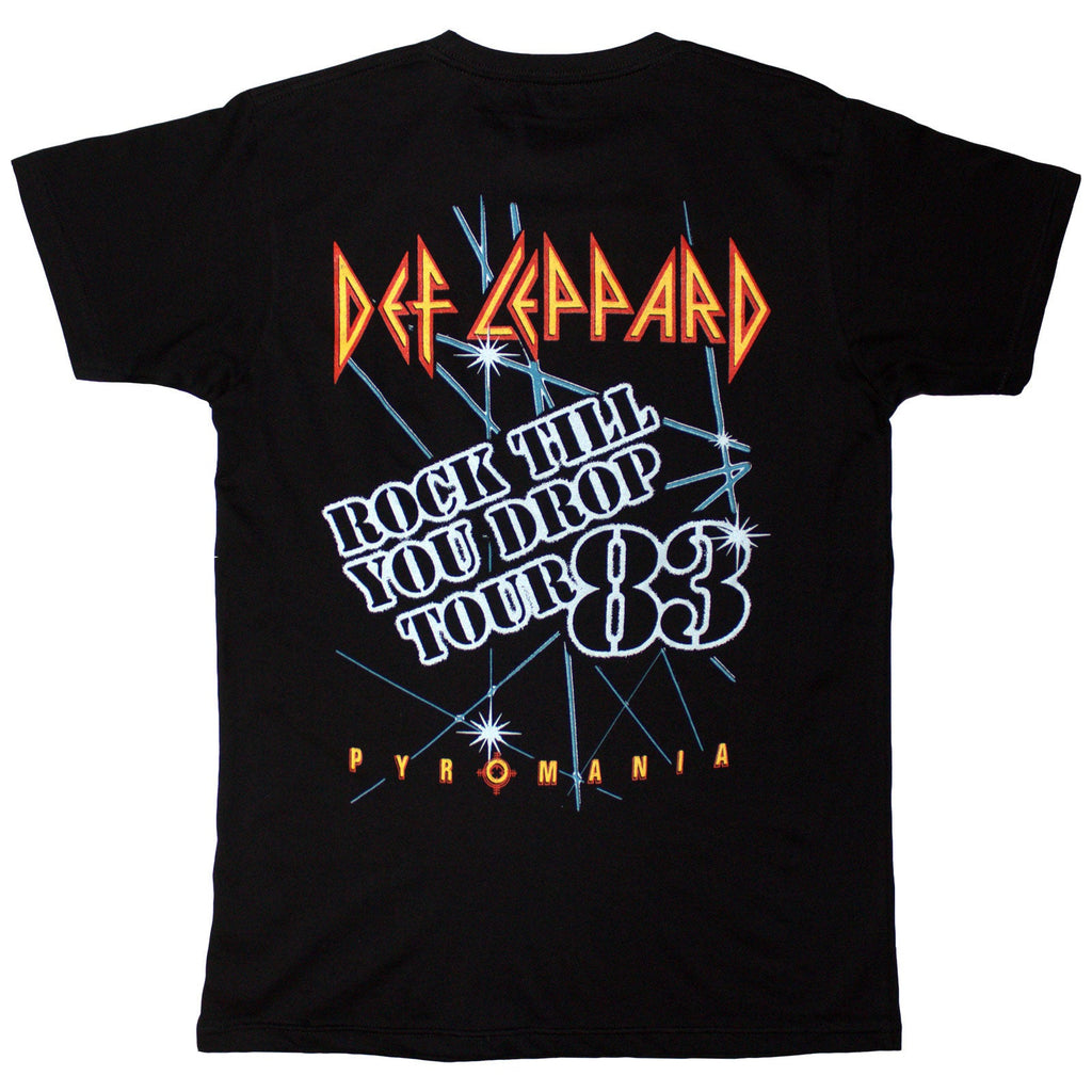 Def Leppard T-Shirt: Rock Till You Drop (Black) (Back Print) product image 2