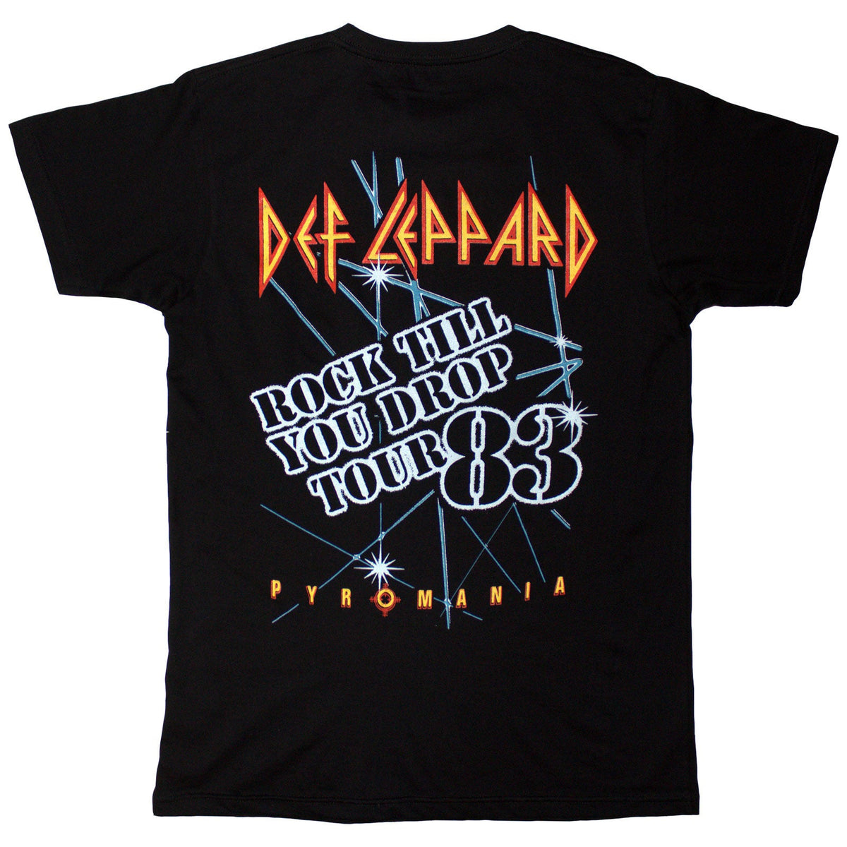 Def Leppard T-Shirt: Rock Till You Drop (Black) (Back Print) product image 2