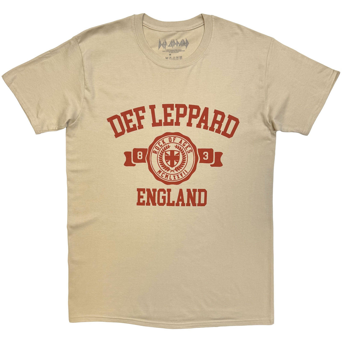 Def Leppard T-Shirt: Rock Of Ages (Sand) product image 1