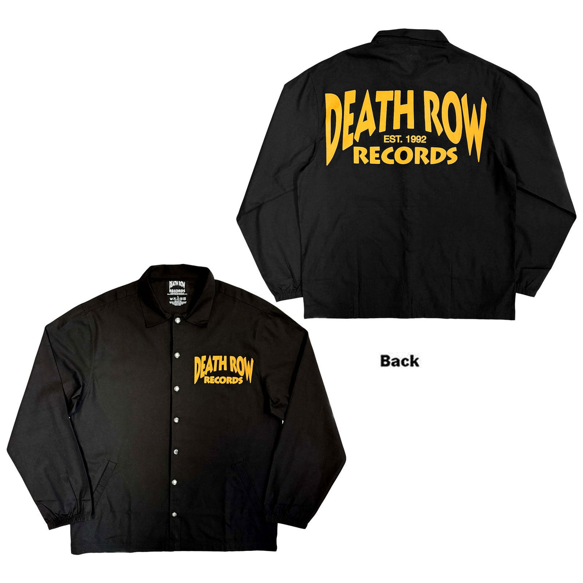 Death Row Records Shirt: Logo (Black) (Back Print) product image 1