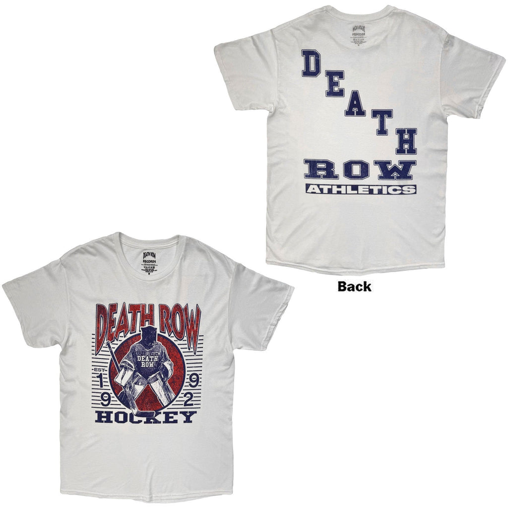 Death Row Records T-Shirt: Hockey (White) (Back Print) product image 1