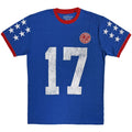 Ed Sheeran Ringer T-Shirt: Play 17 (Blue) (Sleeve Print) product image 1