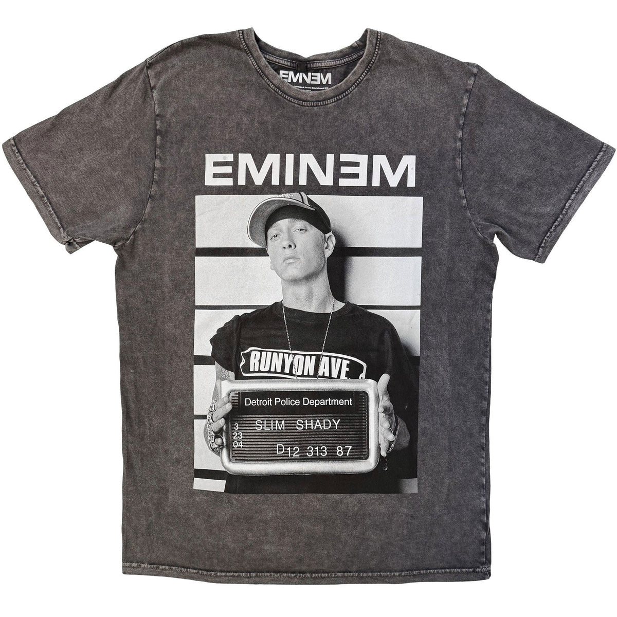 Eminem Stone Wash T-Shirt: Arrest (Charcoal Grey) product image 1