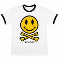 Fatboy Slim Ringer T-Shirt: Hawaiian Happy Face (White) product image 1