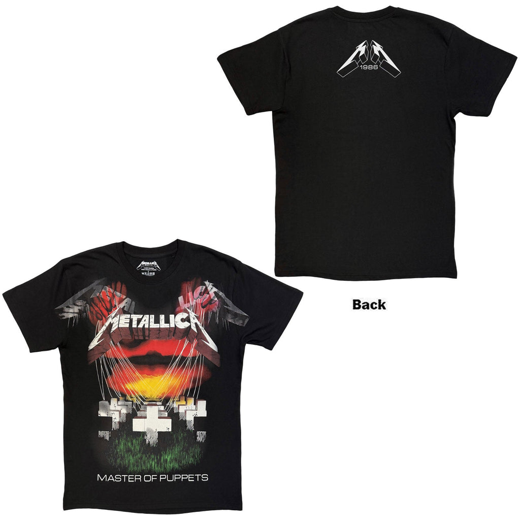 Metallica T-Shirt: Master Of Puppets Jumbo (Black) (Back product image 1