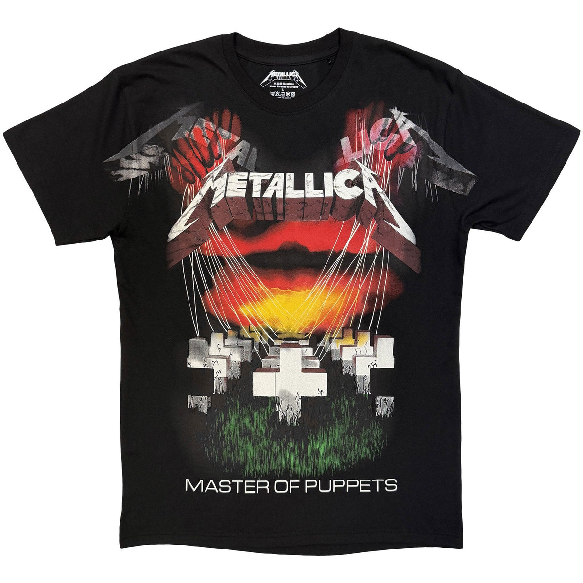 Metallica T-Shirt: Master Of Puppets Jumbo (Black) (Back product image 3