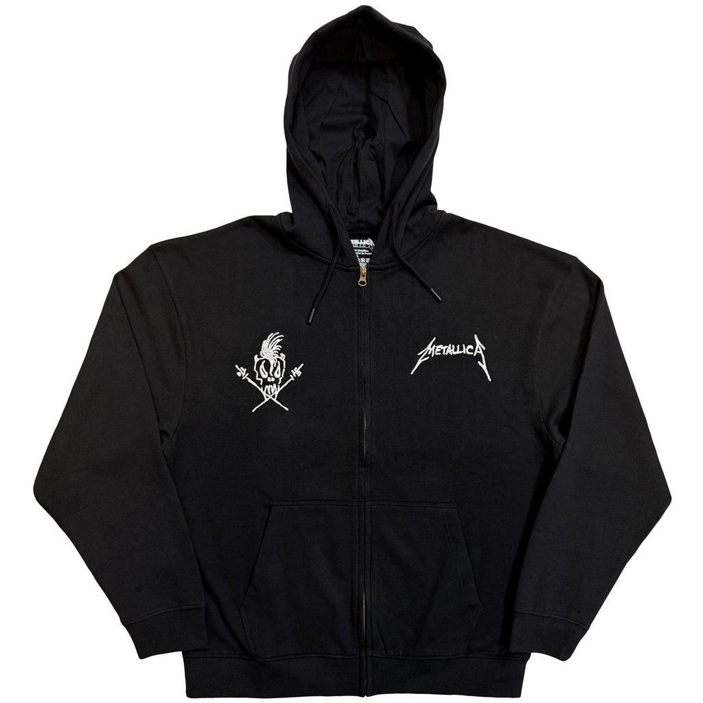 Metallica Zipped Hoodie: Scary Guy (Black) (Back Print) product image 3