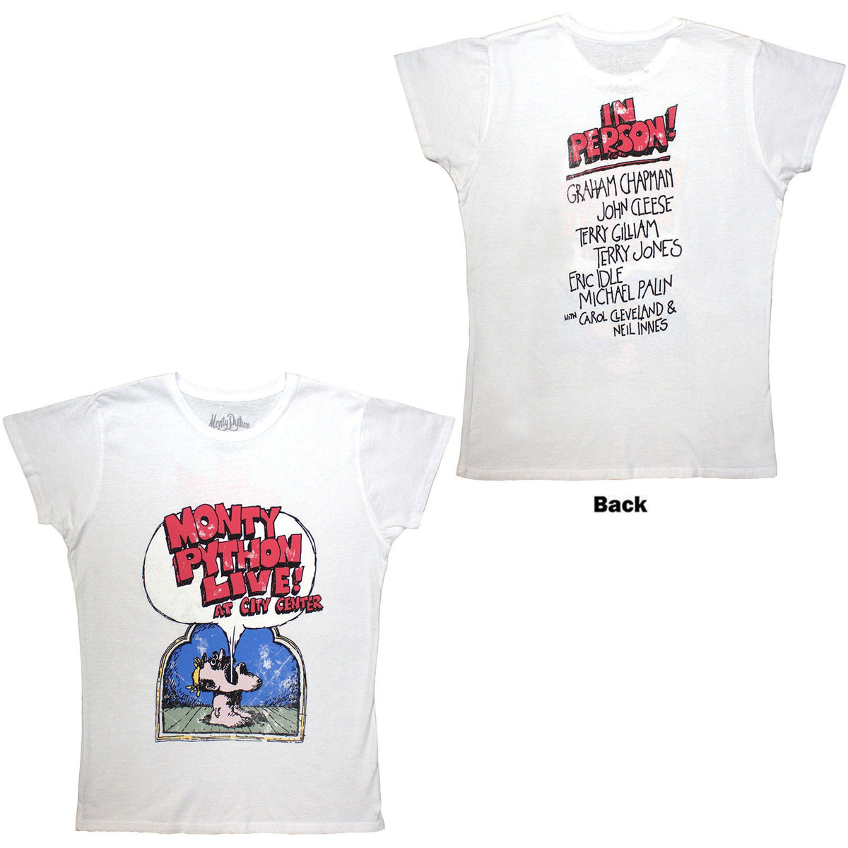 Monty Python Ladies T-Shirt: LIVE At City Centre (White) product image 1