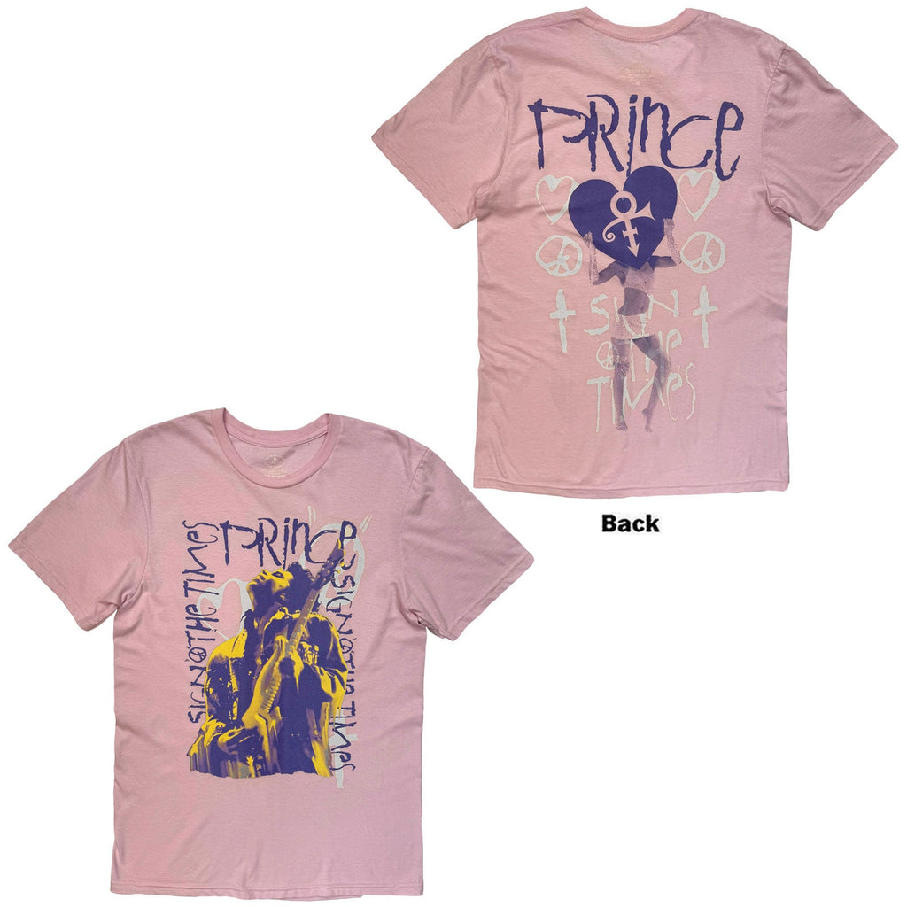 Prince T-Shirt: Sign Of The Times Guitar (Pink) (Back Print) product image 1