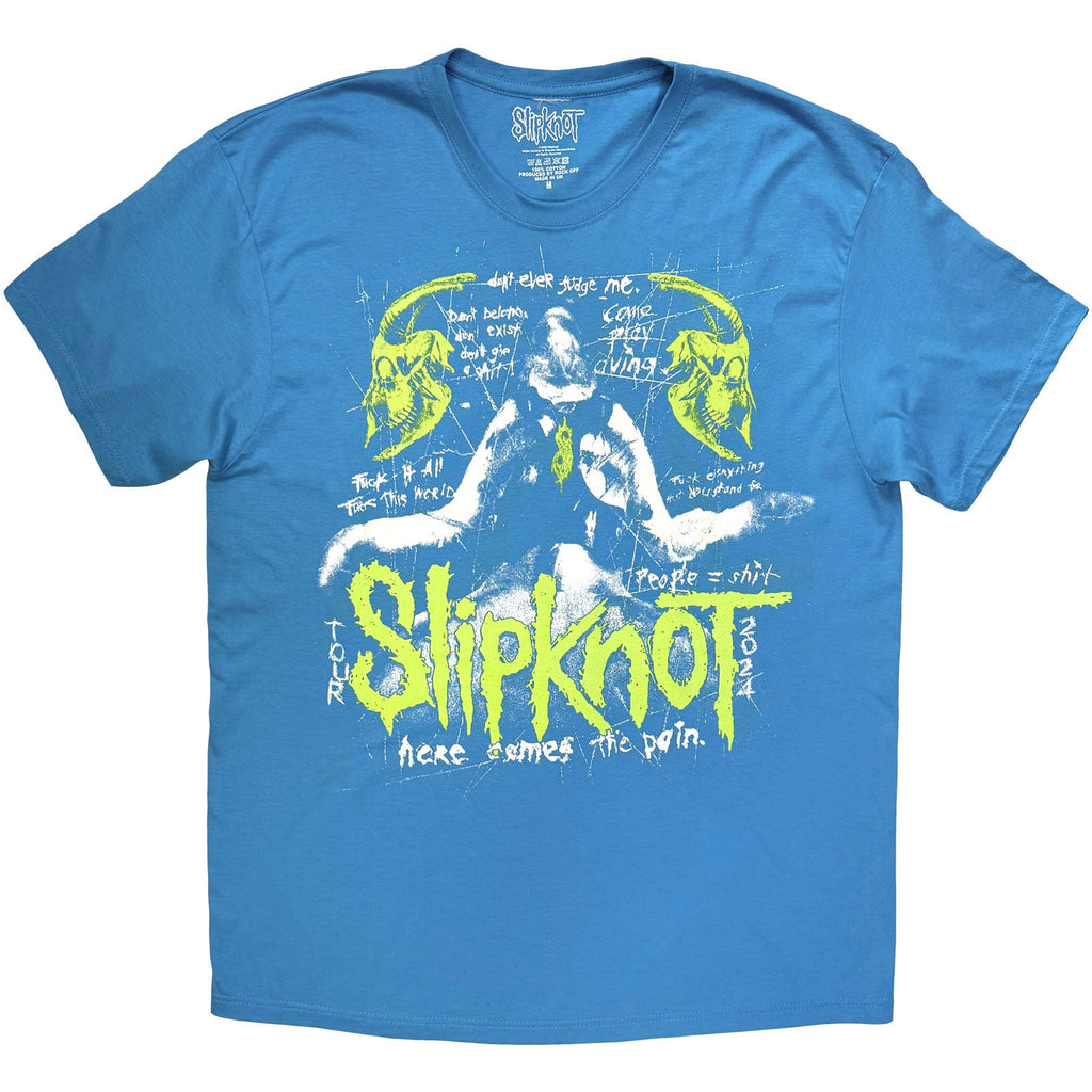 Slipknot T-Shirt: Tour '24 Scratch (Blue) (Back Print) product image 3