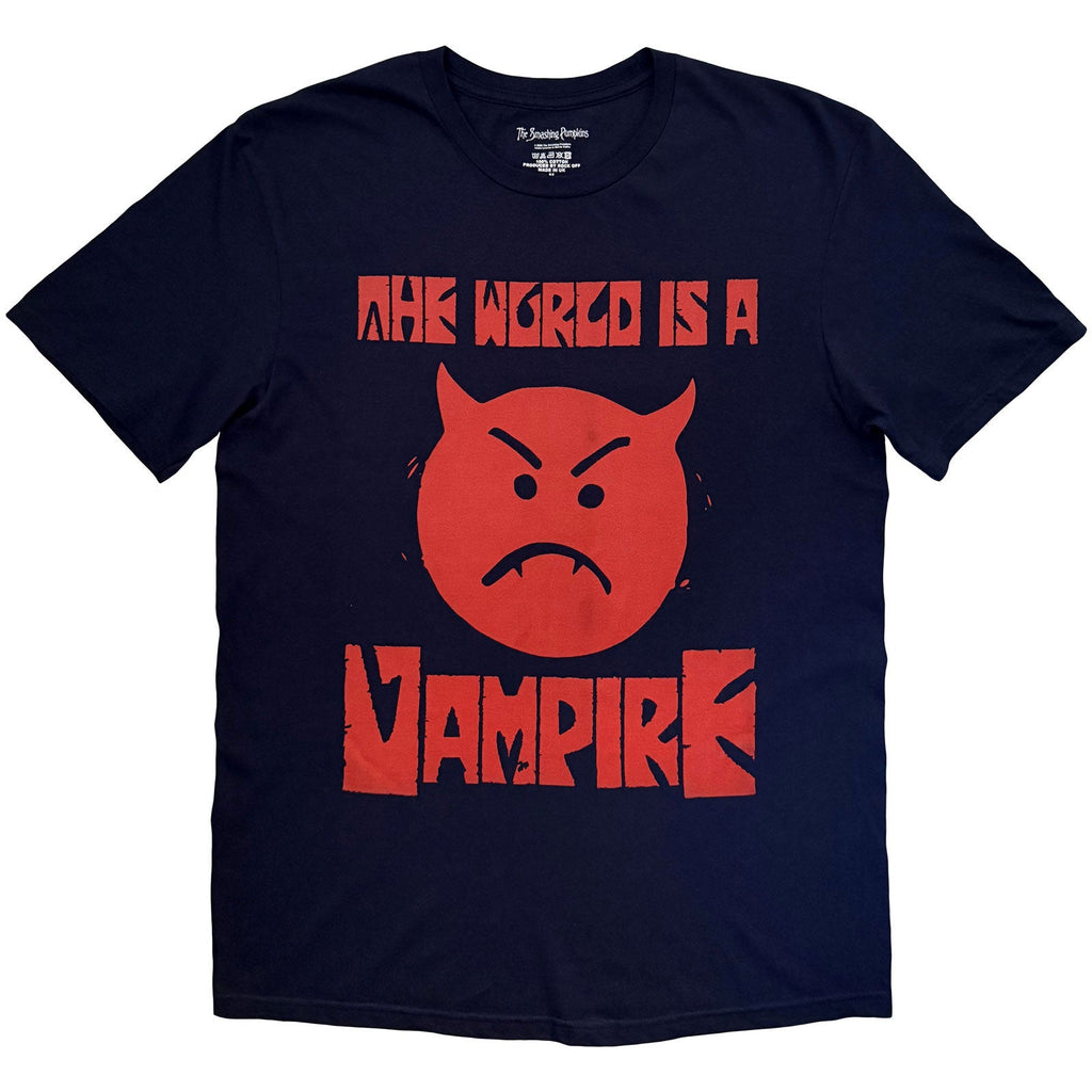 The Smashing Pumpkins T-Shirt: Red Face Vampire (Navy Blue) product image 3