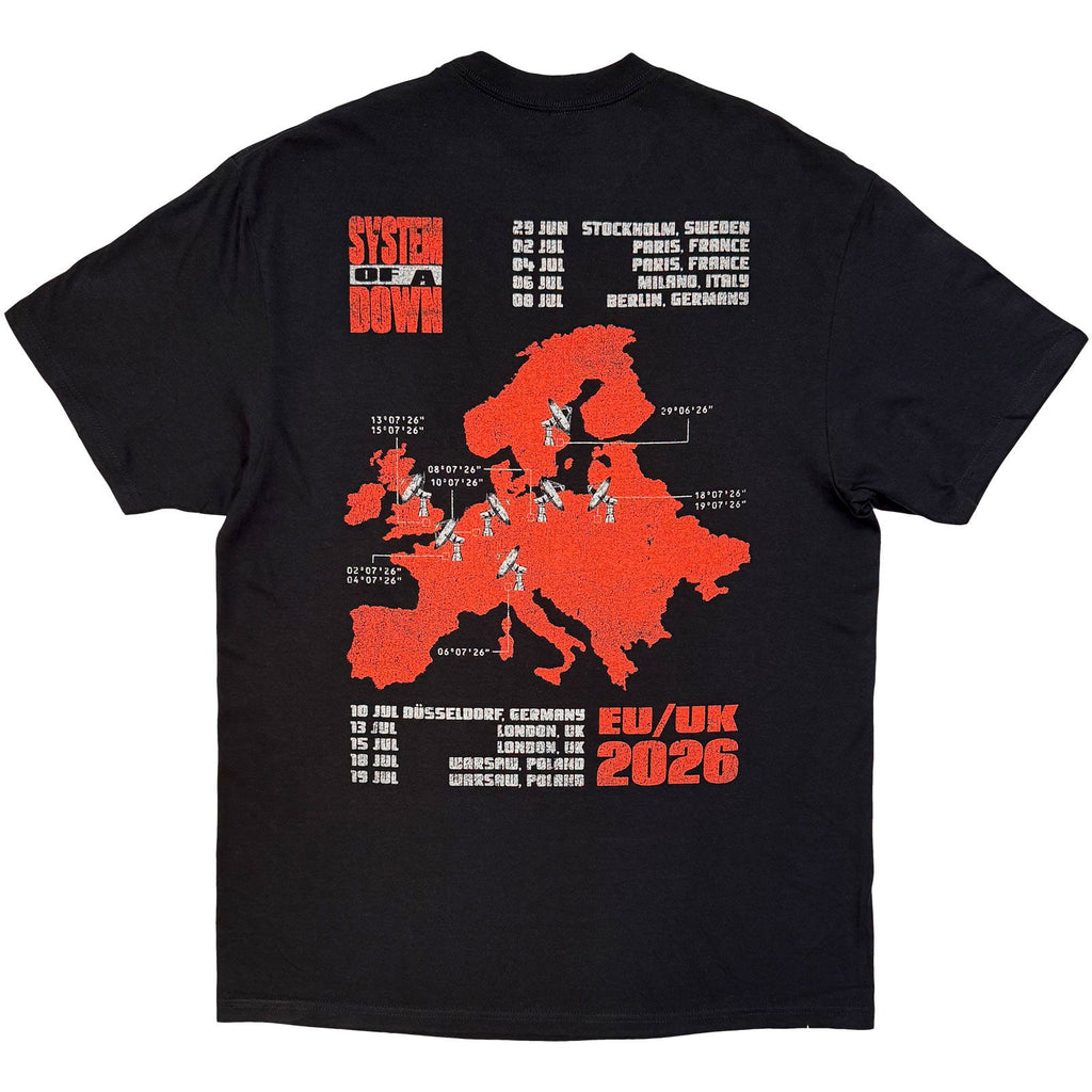 System Of A Down T-Shirt: Map Backprint Tour '26 (Black) product image 2