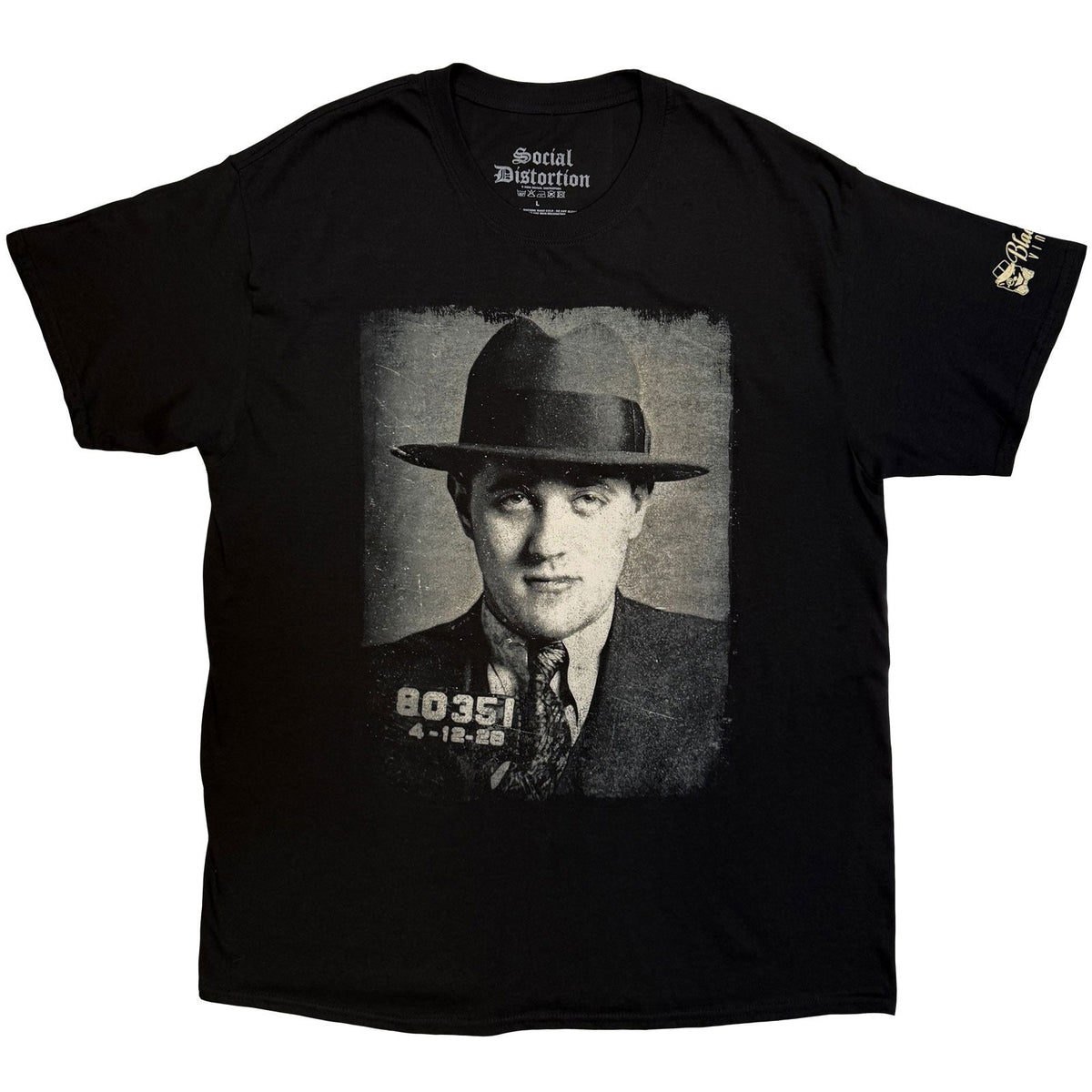 Social Distortion T-Shirt: Bugsy (Black) (Sleeve Print) product image 1