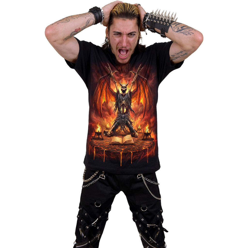 Spiral T-Shirt: Skeletal Worship (Black) (Back Print) product image 4